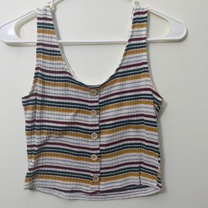 Multicolored striped tank